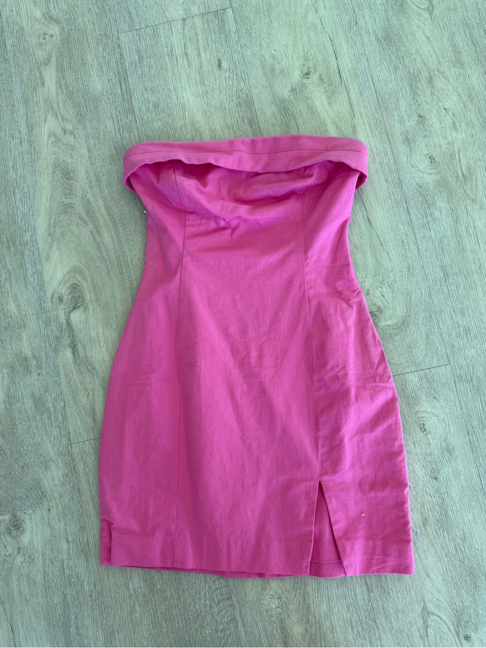 RNWY Hot Pink Strapless Bodycon Mini Dress XS Barbiecore Cocktail Party Dress
